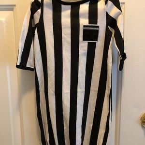 Baby boy 0-6 months referee sleeper gown